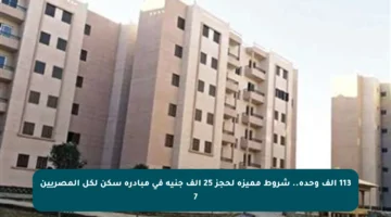 113 ألف وحدة.. شروط مميزة لحجز 25 ألف جنيه في مبادرة سكن لكل المصريين 7